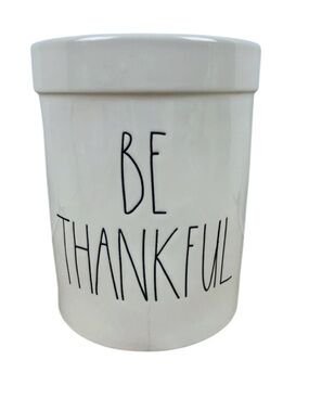Rae Dunn 'Be Thankful' Ceramic Kitchen Utensil Crock